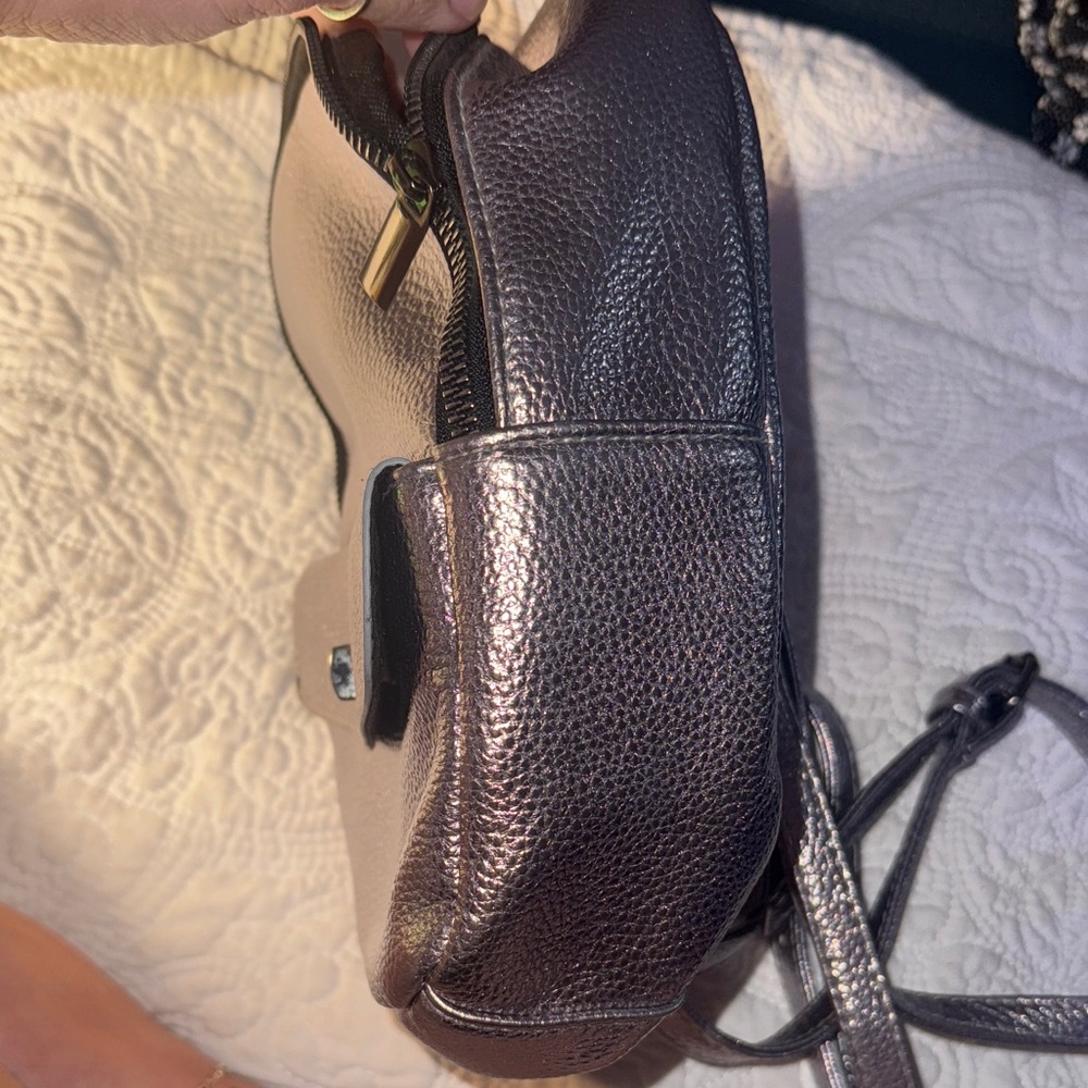 Metallic Silver Mini Backpack - Picture 2 of 5